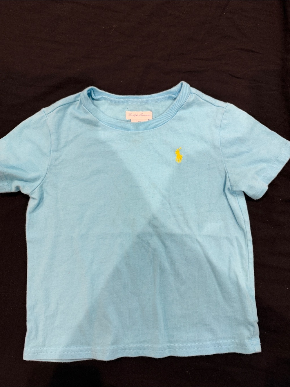 Ralph Lauren Light Blue Short Sleeve Tee with Yellow Pony